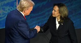 Kamala Harris (pictured right) prepared for what would have been a shocking back-and-forth on abortion in rehearsals for her lone debate with Donald Trump (pictured left)