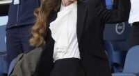 The Princess of Wales oozed sophistication as she attended the Women's Rugby World Cup at the Brighton & Hove Albion Stadium yesterday