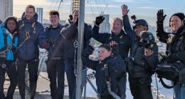 Double amputee Tony Hudgell has completed his most ambitious fundraising challenge to date by climbing the O2 Arena
