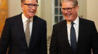 Prime Minister Sir Keir Starmer with former British Ambassador to the US Lord Peter Mandelson, who has since been sacked from his position
