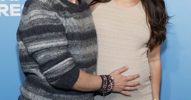 Kieran Culkin, 42, and wife Jazz Charton, 37, appeared to confirm that they are expecting their third child while attending the opening night of Waiting For Godot in NYC on Sunday