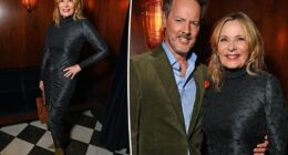 Kim Cattrall pictured on rare public outing with boyfriend Russell Thomas