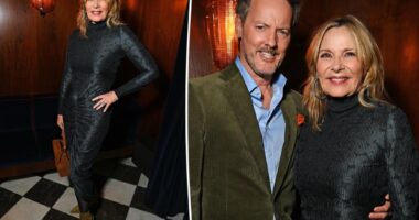 Kim Cattrall pictured on rare public outing with boyfriend Russell Thomas