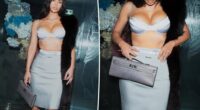 Kim Kardashian rocks silk bra and skirt in Italy getaway photos