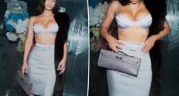 Kim Kardashian rocks silk bra and skirt in Italy getaway photos