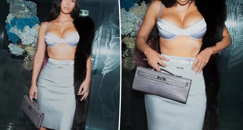 Kim Kardashian rocks silk bra and skirt in Italy getaway photos