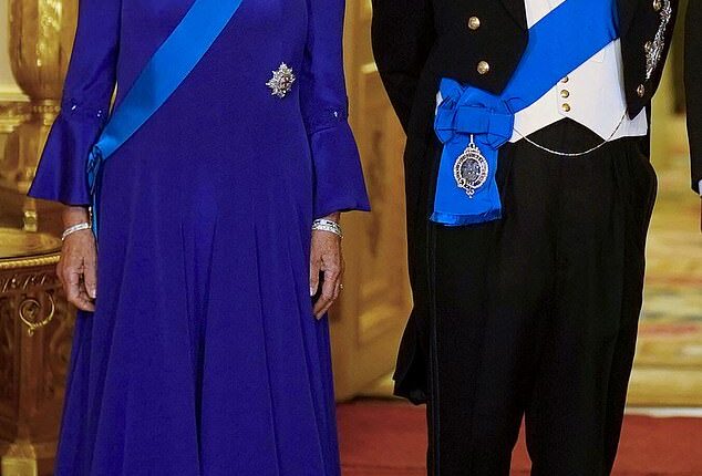 Charles, 76, and Camilla, 78, (pictured at the State Banquet for President Trump) will travel to Vatican City in late October to meet Pope Leo XIV to celebrate the 2025 Jubilee Year