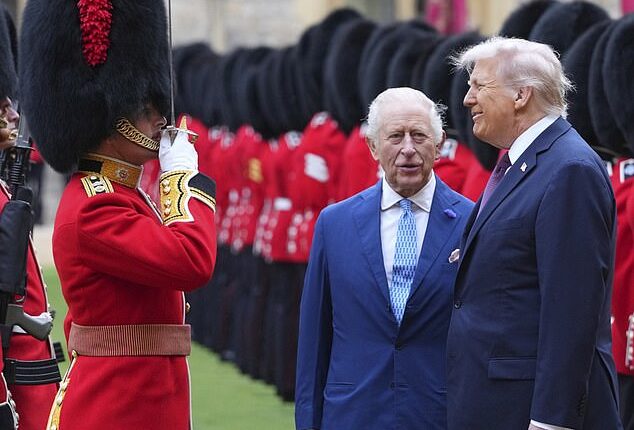 King Charles III seemingly showed signs of impatience when Donald Trump stopped to speak to the guard of honor - but was ultimately able to keep composed