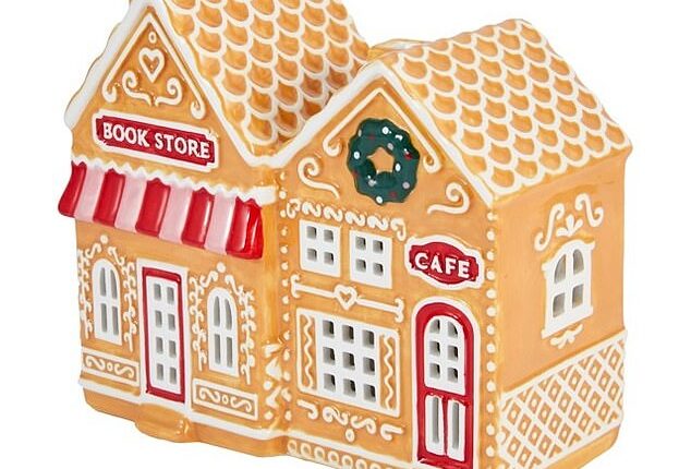 Several Kmart superfans have singled out the Light Up Ceramic Gingerbread Book Store, $12 as a festive decor standout