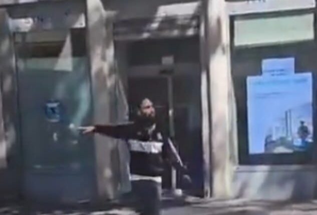 French outlet BFMTV reported that the man was seen with an iron bar and two knives