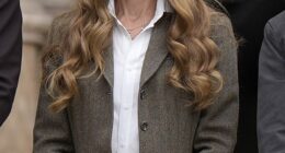 The Princess of Wales showed off her new hair colour on an official visit to the Natural History Museum in London today