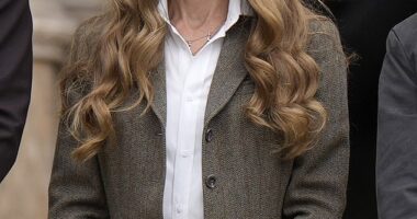 The Princess of Wales showed off her new hair colour on an official visit to the Natural History Museum in London today