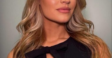 Laura Woods, who shared this picture ahead of the broadcast, made a comedy error during the live broadcast of Liverpool's win over Atletico Madrid