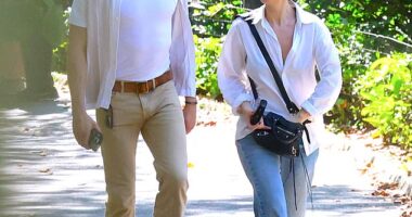 Lily James and her Swiped co-star Pierson Fode looked closer than ever on Friday as they took a stroll through New York's Central Park