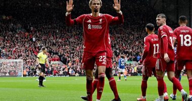 Hugo Ekitike's goal against Everton helped Liverpool on their way to a 2-1 victory