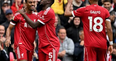 Liverpool 2-1 Everton: Reds survive late scare to keep up perfect record as Jack Grealish-inspired Toffees come up short in Merseyside derby