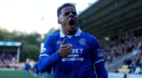Max Aarons celebrates his stoppage-time winner in the 2-1  triumph against Livingston