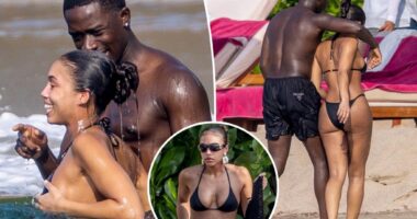 Lori Harvey and Damson Idris pack on the PDA in Mexico