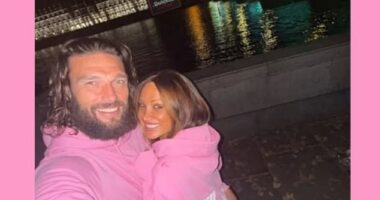 Lou Teasdale was supported by her boyfriend Andy Carroll as she lead the 'Let's Kill Suicide' campaign in London on Tuesday