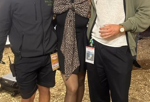 Rylan Clark is said to be 'smitten' with his new boyfriend Kennedy Bates (left) who at 47 is 11 years his senior. Kennedy runs a fairground business with his family based in Leicester