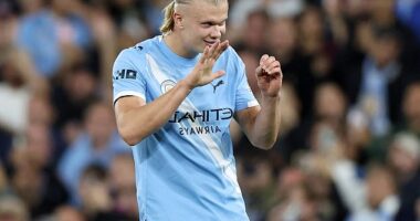 Man City 2-0 Napoli: Erling Haaland reaches latest landmark in record time to Pep Guardiola's relief - as Kevin De Bruyne's return is cut short