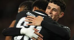 Phil Foden scored a fine opening Manchester City goal as they beat Huddersfield 2-0