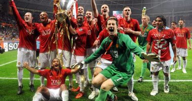 Manchester United legend Anderson (bottom left) faces jail time over his failure to pay child maintenance totalling £142,000