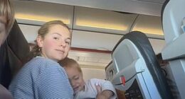 Matilda Norton was travelling from Cairns to Adelaide with her 11-month-old baby boy sitting on her lap in the middle seat while her two-and-a-half-year-old son was next to the window