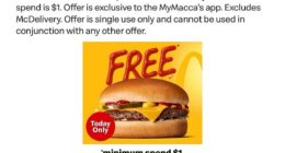 McDonald's Australia is giving away free Cheeseburgers for one day only