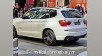 An allegedly stolen SUV driven by a gang reportedly armed with machetes has been chased by police through Melbourne's busy Bourke St mall on Monday lunchtime. Shoppers fled in terror as the white BMW sped through the pedestrianised shopping street where six people were killed and 27 seriously injured in 2017 by a drug-crazed driver.