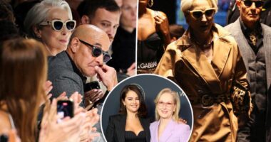Meryl Streep films 'Devil Wears Prada 2' at Dolce & Gabbana show