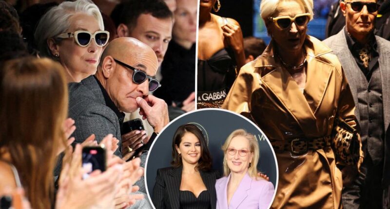 Meryl Streep films 'Devil Wears Prada 2' at Dolce & Gabbana show