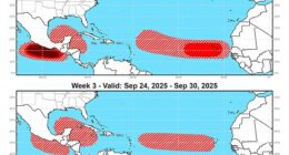 A new model has warned that tropical activity in the Atlantic is likely to kick back up on September 17
