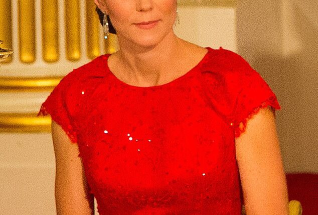 Kate's confident demeanour looked world's away from the mild-mannered display she put on as the Duchess of Cambridge at her first of these occasions, over a decade ago (pictured)