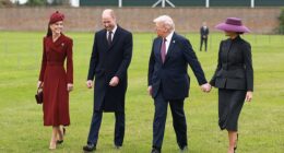 Prince William made a quip to President Trump and the First Lady, after greeting the US couple on Wednesday