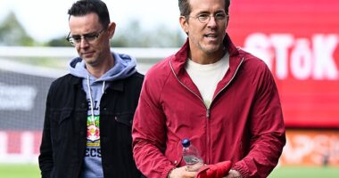 Ryan Reynolds swapped New York for North Wales as he flew in to watch Wrexham face QPR