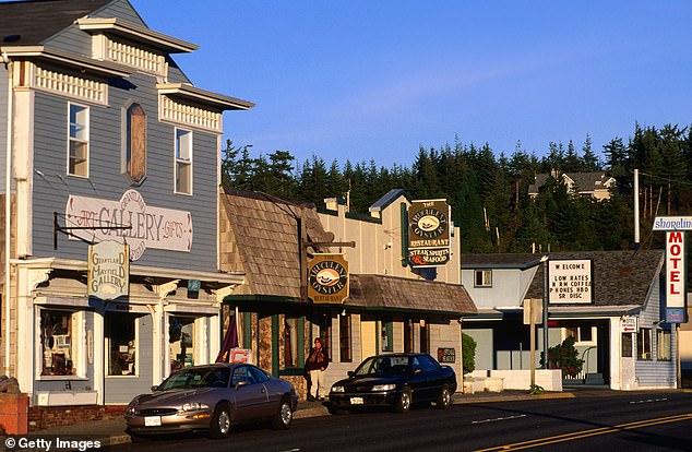 The earthquakes hit about 102 miles off the coast of Port Orford (pictured)