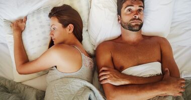 One woman shared her concerns about her husband not wanting to be intimate with her after five years of marriage (stock image posed by models)