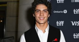 A nepo baby looked the dead ringer of his famous actor father as the duo stepped out together to attend Toronto Film Festival on Friday