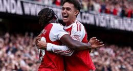 New signing Martin Zubimendi opened his Arsenal account in spectacular fashion with a thunderous first-time volley