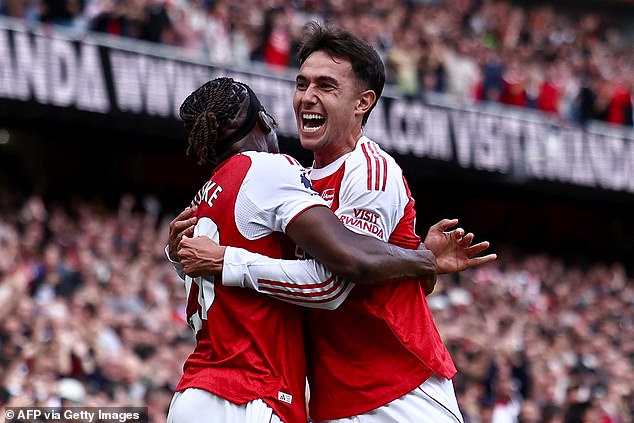 New signing Martin Zubimendi opened his Arsenal account in spectacular fashion with a thunderous first-time volley