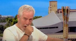 Newsreader Mike McCarthy (pictured) fought back tears on live television as he revealed his late son's 'dying wish' during an emotional appearance on BBC Breakfast on Sunday