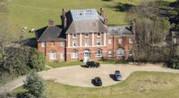 The Home Office is to create a 150 acre exclusion zone around Forest Lodge (pictured), the eight-bedroom mansion set to be home to the Prince and Princess of Wales