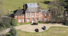The Home Office is to create a 150 acre exclusion zone around Forest Lodge (pictured), the eight-bedroom mansion set to be home to the Prince and Princess of Wales