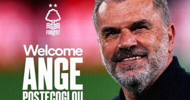 Nottingham Forest appoint Ange Postecoglou: Evangelos Marinakis waxes lyrical about new boss - after affording Nuno Espirito Santo just 80 words