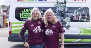 Jim and Billy Harris, who built a major car hire firm, are the proud sponsors of Linlithgow Rose
