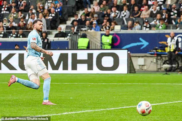Oliver Burke became the first Scot to net a hat-trick in the Bundesliga at the weekend