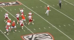 Oregon State puntee AJ Winsor caused chaos after fumbling a snap against Fresno State