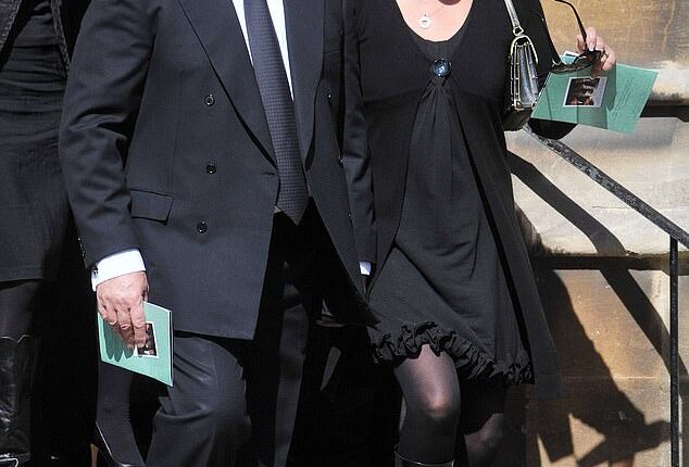 Max Clifford leaves Jade Goody's funeral ceremony in Buckhurst Hill, Essex in April 2009