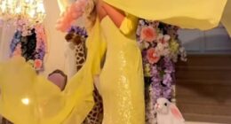 Paris Hilton gave fans a sneak-peek into her brilliantly bonkers home, revealing she owns an entire room for just her designer sunglasses in a new candid interview (Pictured in her mansion)
